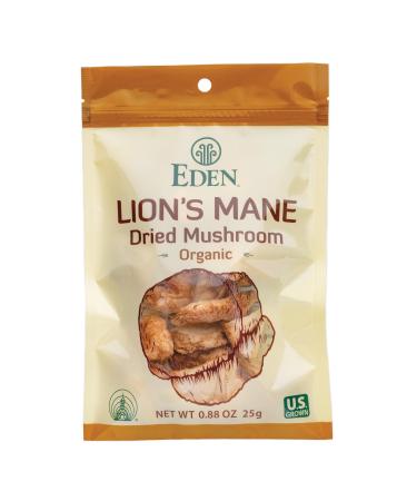 Eden Lion's Mane Dried Organic Mushroom Hericium erinaceus 0.88 oz (25g)