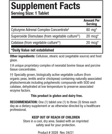 Biotics Research Cytozyme-AD Adrenal Support Supplement for Women & Men Supports Healthy Adrenal Function Normal Energy Levels & Overall Wellbeing & Promotes Calm 180 Tablets 180 Count (Pack of 1) - Buy Online on GoSupps.com