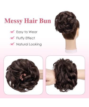 Buy Tess Hair Part with Rubber Band - 55g Medium Brown Synthetic Hair Tie for Large Buns | Haardutt Hair Extensions for Women & Girls - Buy Online on GoSupps.com