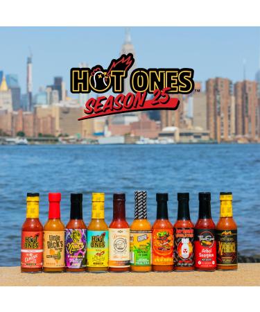 HOT ONES Hot Sauce Challenge Set Season 25 Hot Sauce Made with Natural Ingredients - 5 fl Oz - Pack Of 10 - Buy Online on GoSupps.com
