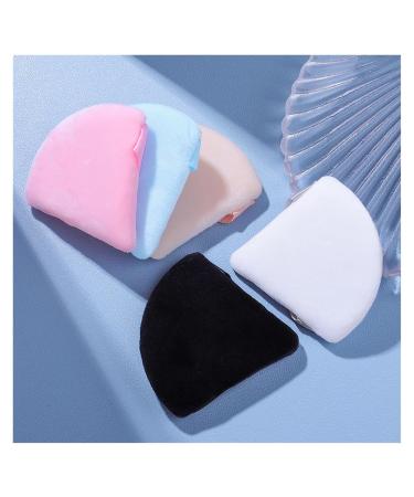 SBTRKT Triangle Velvet Powder Puff - 10/20 Pcs Mini Finger Puff | Washable Fashionable Makeup Tools for Flawless Blending - Black - Buy Online on GoSupps.com