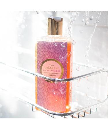 LaLicious Sugar Lavender Shower Oil & Bubble Bath - Topical Probiotics & Grapeseed Oil - 10oz Bottle - Buy Online on GoSupps.com