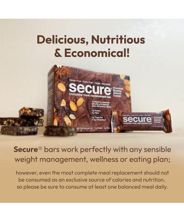Andrew Lessman Secure Complete Meal Replacement Bars - Chocolate Brownie Almond Crunch - 12 Bar  - Buy Online on GoSupps.com