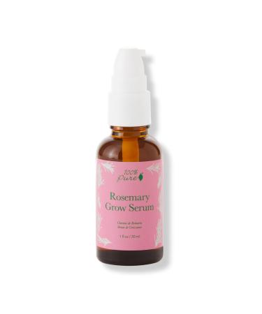 100% PURE Rosemary Oil Grow Hair Serum Stimulating & Invigorating Regrowth Haircare for Thinning & Hair Loss - Plant Essentials Thickening Tonic & Dry Scalp Treatment for Women & Men - Vegan - 1 Fl Oz