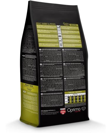 Optimanova Super Premium Food - Adult Mini Digestive Dog Food - Rabbit and Potato - hypoallergenic - grain free - 8 kg. - 40% Fresh Meat - Small Breeds - Buy Online on GoSupps.com