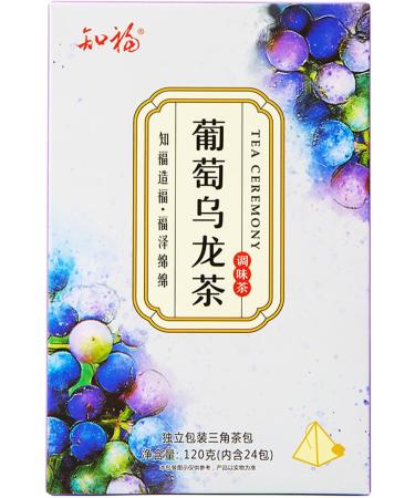 Grape Oolong Tea Bags Yellow Green Bright Healthy 24 Count Leisure Drinks Fruit Tea Fragrant for Free Time - Buy Online on GoSupps.com