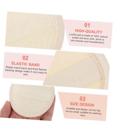 FRCOLOR Natural Loofah Facial Skin Care & Makeup Puff - Eco-Friendly Yellow Loofah Sponge for Cleansing & Shower 8x8x0.6cm - Buy Online on GoSupps.com