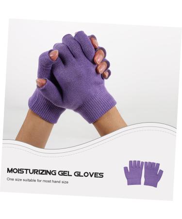 FRCOLOR 1 Pair Gel Moisturizing Gloves Night Gloves moisturizing Half Gloves Mens Mittens with Fingers Ladies Mittens Silk Mens Lotion Beauty Care Gloves Hand use Purple Dipping Miss Sock - Buy Online on GoSupps.com