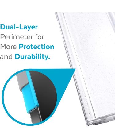 Speck Presidio Perfect Clear Glitter Samsung Galaxy S22 Ultra Case - Platinum Glitter - Buy Online on GoSupps.com