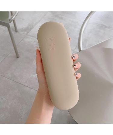 Portable Silicone Waterproof Makeup Brush Holder for Women - Stylish Champagne Organizer for Travel & Home - Buy Online on GoSupps.com