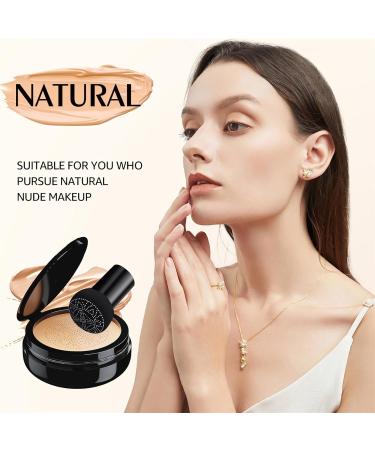 Mushroom Head Air Cushion CC Cream - Long-Lasting BB Foundation Even Skin Tone Moisturizing & Waterproof Makeup for All Skin Types (Natural Beige - Buy Online on GoSupps.com