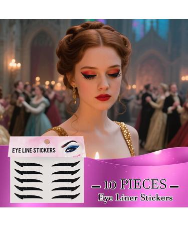 Autocollants Eyeliner Pour Femmes D calque Fard Paupi res Femme | 10 Pi ces Bandeye R sistant l'Eau pour Spectacles de Danse et Sc ne Autocollant Paupi res Noir - Buy Online on GoSupps.com