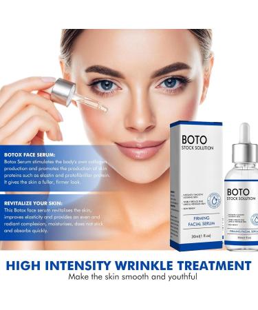 Boto Stock Solution Facial Serum - Boto-x Stock Anti Aging Serum For Face - Instant Face Tightening Boto Reduce Fine Lines Wrinkles Boost Skin Collagen Hydrate & Plump Skin 30ml - Buy Online on GoSupps.com