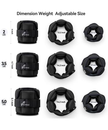 Adjustable Ankle Weights Set - Sports Weight Cuffs 0.4-1.6kg Each 0.8-3.2kg Pair - Perfect for Fitness & Workouts - Buy Online on GoSupps.com