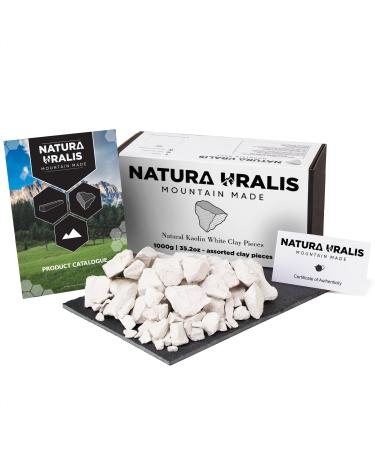 Argile Blanche Kaolin | 1000g d'Argile Blanche Naturelle Blanc pur Blanc Cass - Croquant Eonnant Texture Terreuse Velout e et Ferme Satisfaisante Sensation ASMR