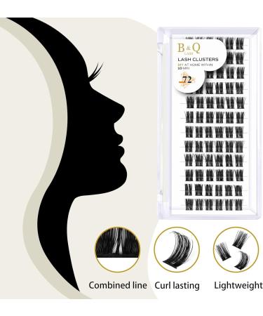 72 Cluster Lashes D Curl | Natural DIY Eyelash Extensions | Soft Fluffy B&Q Lash Clusters | D-14 mm B 45 - UK-FD-B45-D-14 - Buy Online on GoSupps.com