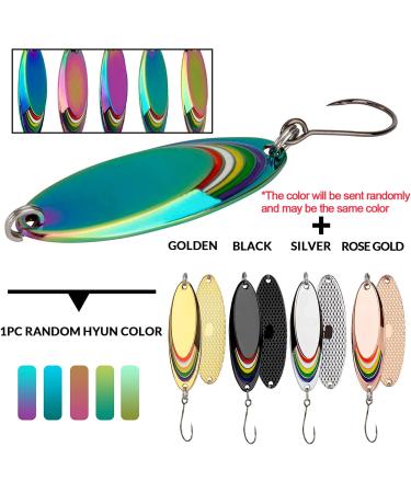 THKFISH Fishing Spoons Trout Lures Single Hook for Bass Pike Walleye - 5Pcs 5g (1/6oz) - Buy Online on GoSupps.com