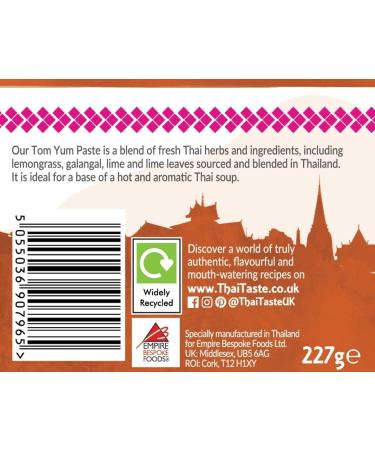Thai Taste Tom Yum Paste 227g Pack of 3 with World Food Shop Scoop - Spicy and Tangy Tom Yum Paste Gourmet Thai Cuisine Essential Convenient Multi-Pack with Scoop - Buy Online on GoSupps.com