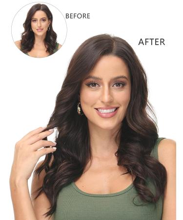 Yamel Remy Clip in Human Hair Extensions 10 Inch Dark Brown - 7Pcs 16 Clips (Pack of 1) - Buy Online on GoSupps.com
