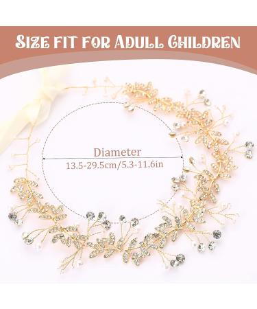 Gold Crystal Rhinestone Flower Girl Headpiece | Wedding Hair Accessories - Buy Online on GoSupps.com