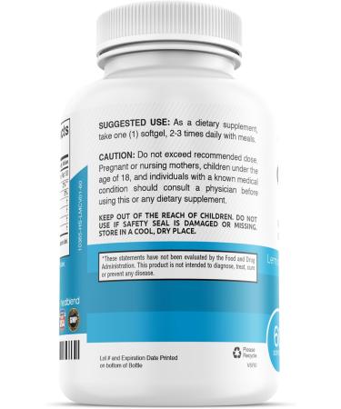 Premium DHA/EPA Omega 3 Fish Oil Pills - Lemon Flavor - 60 Soft Gels | Brain & Heart Health Supplement | High Potency, One-A-Day, 2-Month Supply 1 - Buy Online on GoSupps.com