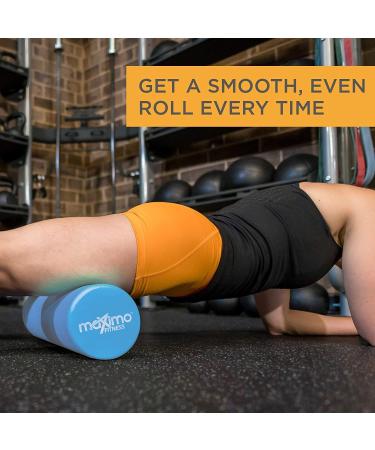 Maximo Fitness 18 x 6 High Density Foam Roller for Trigger Point Massage | Muscle & Back Roller for Yoga, Pilates & Physical Therapy | Blue - Buy Online on GoSupps.com