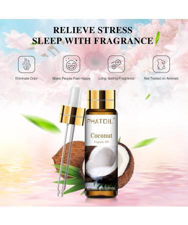 PHATOIL Coconut Fragrance Oil - 10ml for Home Aromatherapy, Soap & Candle Making - Buy Online on GoSupps.com