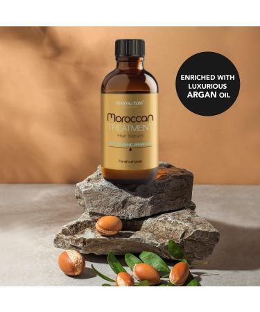 Simon & Tom Moroccan Argan Oil Hair Treatment | Vegan Anti-Frizz Serum | 100ml Cold-Pressed Organic Hair Oil for Curly & Smooth Hair | Paraben-Free - Made in Spain - Buy Online on GoSupps.com