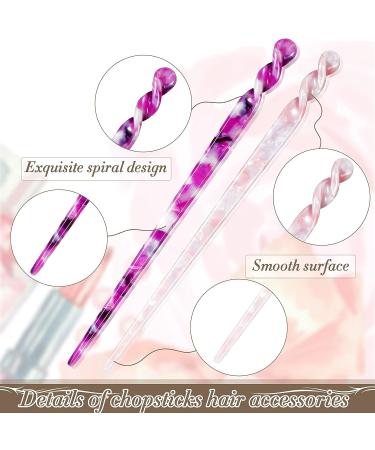 Elegant Acetate Hair Sticks Set - 12 Pieces Styling Chopsticks & Pins for Women and Girls - Buy Online on GoSupps.com