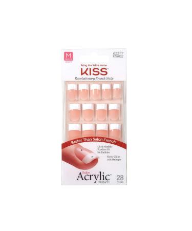 KISS Salon Acrylic French Nails Kit Sugar Rush Medium KSA02 (3 PACK) - Professional Nail Enhancement Set - Buy Online on GoSupps.com