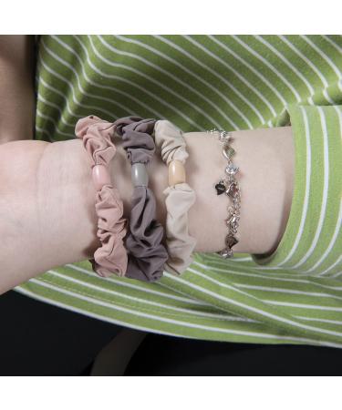 HettichSilk Ice Silk Hair Ties for Thick Hair - 9 pcs Beige | Ponytail Holders Coil Hair Ties | Softer than Silk Scrunchies - Buy Online on GoSupps.com