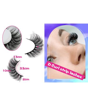 BEFACL Russian Strip Lashes D/DD Curl Wispy Fluffy Mink 5 Pairs (BCA34) - Buy Online on GoSupps.com