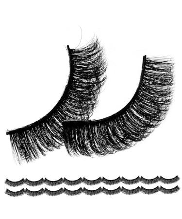 SEWOART Natural Women Lashes 10 Pairs Fake eyelashes fiber 7d European and American Russia Natural Strip Lashes