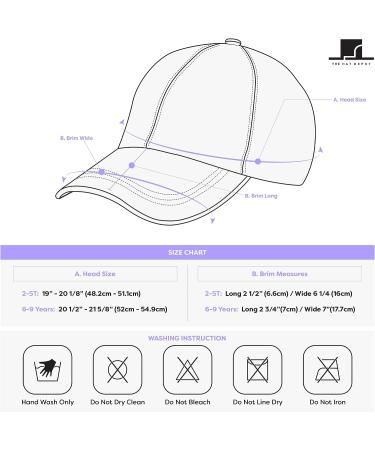 Kids Low Profile Cotton Denim Baseball Cap Hat - Light Pink | UPF 50+ | Ages 6-9 - Buy Online on GoSupps.com