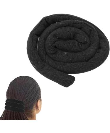 Spiral Lock Hair Ties Bendable Long Dreadlock Ponytail Holder for Thick Curly Hair Pure Black - Buy Online on GoSupps.com
