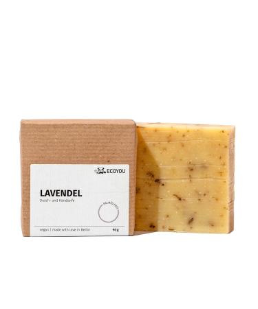 Ecoyou Shaving Soap - Handmade Vegan Body & Shower Soap for Men & Women (90g Lavender) - Palm Oil Free Extensive Shaving Foam - Made in Berlin - Buy Online on GoSupps.com