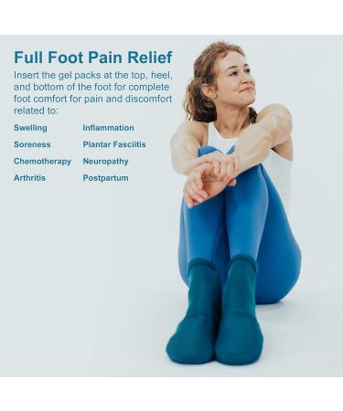 iGelSoles Cold Therapy Socks for Foot Pain Relief - Large Size for Neuropathy, Plantar Fasciitis, Post Partum Care - Buy Online on GoSupps.com