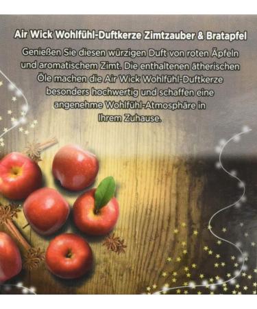 Air Wick Wohlf hl Cinnamon Magic & Baked Apple Candles - 2 Pack | Natural Essential Oils | Up to 20 Hours Burn Time | 105g Each - Buy Online on GoSupps.com