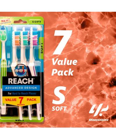 Reach Advanced Design Soft Bristle Toothbrush 3 Pack - 21 Count for Optimal Cleaning & Hygiene - Buy Online on GoSupps.com