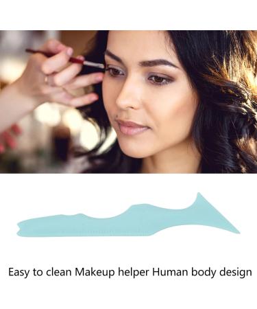 5 In 1 Silicone Beauty Ruler Eyebrow Pencil Smoky Eyeshadow Applicators Plate Winged Tip Eyeliner Aid Reusable Multi Purpose Silicone Eyebrow Pencil Stencil for Cosmetic Lipstick Blue - Buy Online on GoSupps.com