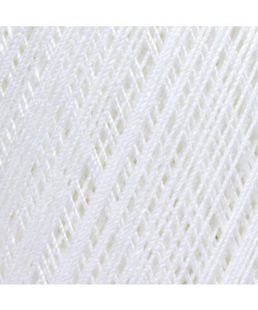 Maxi Madame Tricote Paris 100% Mercerized Cotton Yarn | NE 10/3 Nm 17/3 | Color 1003 Size 5 | Suitable for Crochet & Knitting | Marshmallow (Pantone 11-4300) - Buy Online on GoSupps.com