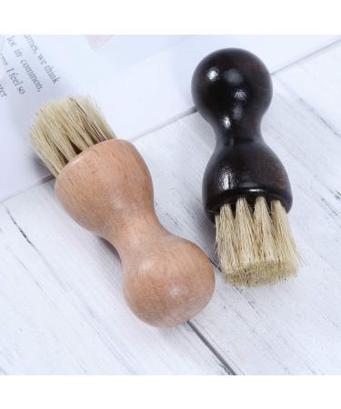 EXCEART Shoe Brush Cream Applicator Wooden Shoe Shine Brushes Polish Paste Jar Dauber Bristles Shaft Slotted for Boots Shoes & Other Leather Care - Buy Online on GoSupps.com
