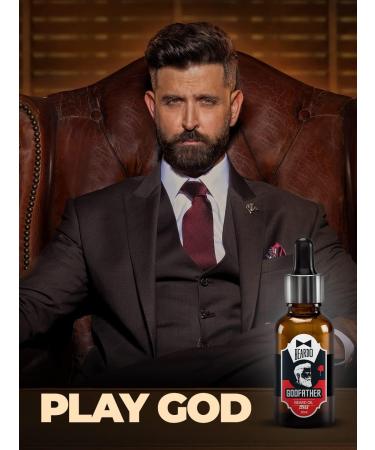Beardo Godfather Lite Beard And Moustache Oil - 30 ml With Natural Ingredients - Almond Oil Aloe Vera Extract Castor Oil Olive Oil Beard Oil - Buy Online on GoSupps.com