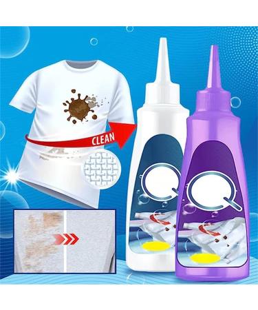 Active Enzyme Clothing Stain Remover Active Enzyme Laundry Stain Remover Active Enzyme Clothing Stain Removal Agent Active Enzymatic Laundry Cleaning Removes Dirt for Clothes (Purple+White) - Buy Online on GoSupps.com