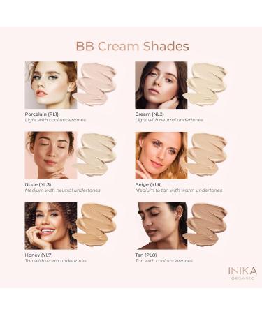 INIKA Organic BB Cream Foundation - Chestnut Toffee 30 ml | Natural Vegan Makeup for Glowing Skin | Shop Internationally - Buy Online on GoSupps.com