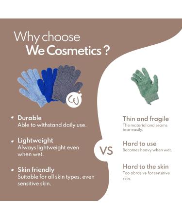 WE COSMETIC Body Exfoliating Gloves & Loofah Mitt | Heavy Exfoliation Scrubbing Set - Buy Online on GoSupps.com