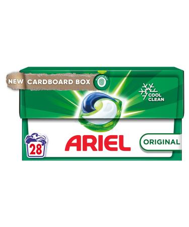 Ariel All-in-1 PODS Washing Liquid Laundry Detergent Tablets/Capsules 28 Washes Original Brilliant Stain Removal Even In A Cold Wash - Buy Online on GoSupps.com