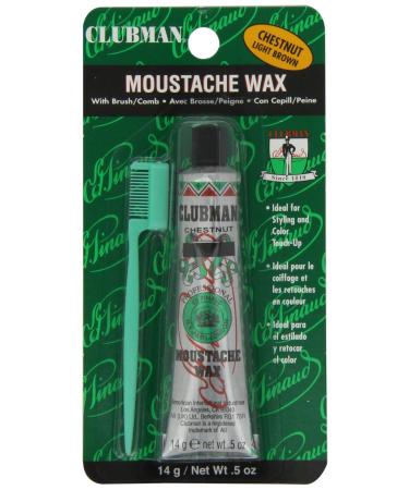 Clubman Moustache Wax Hang Pack - Chestnut 0.5 oz 1