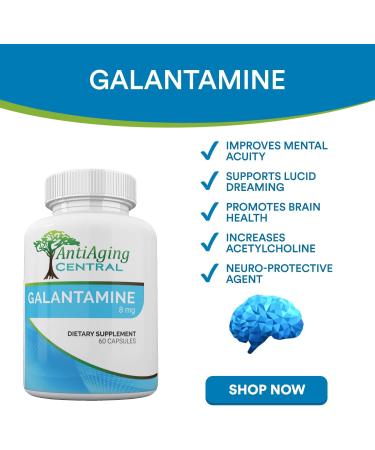 Galantamine 8mg for Lucid Dreaming | Premium Nootropic Supplement | 60 Capsules - Buy Online on GoSupps.com