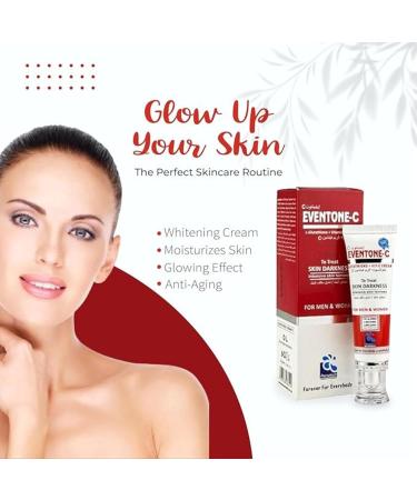 Pharmahealth Eventone-C L-Glutathione + Vitamin C Skin Darkness Treatment skin Whitening Brightening Anti-aging Wrinkleine lines treatment Youthful skin cream Man & Woman - Buy Online on GoSupps.com
